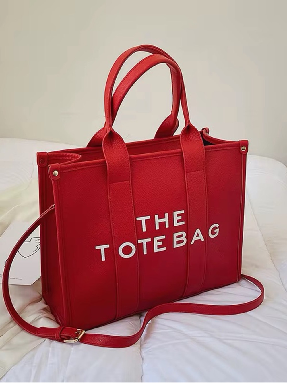 Red Bag Structured Tote